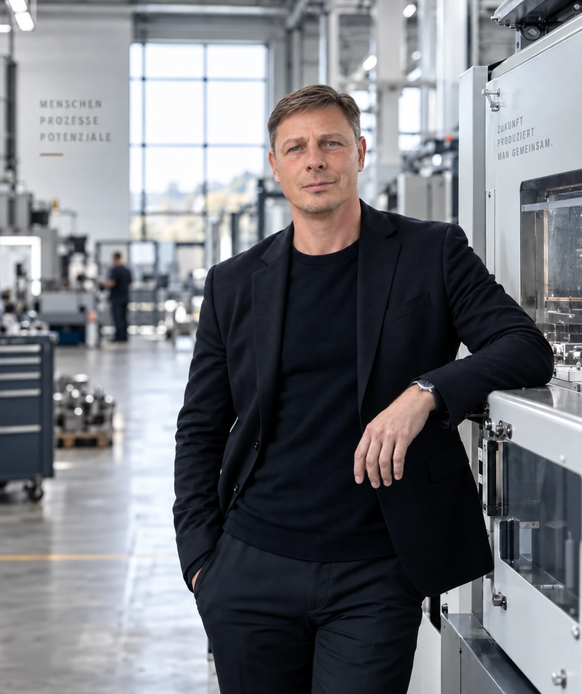 Platzhalter-Porträt für Björn Enzmann in einem Produktionsbetrieb